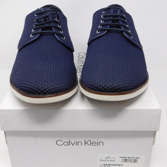 CALVIN KLEIN Men\'s Shoes Aggussie Derby Lace Up Casual Oxford Navy Size 11.5 NIB main image 8